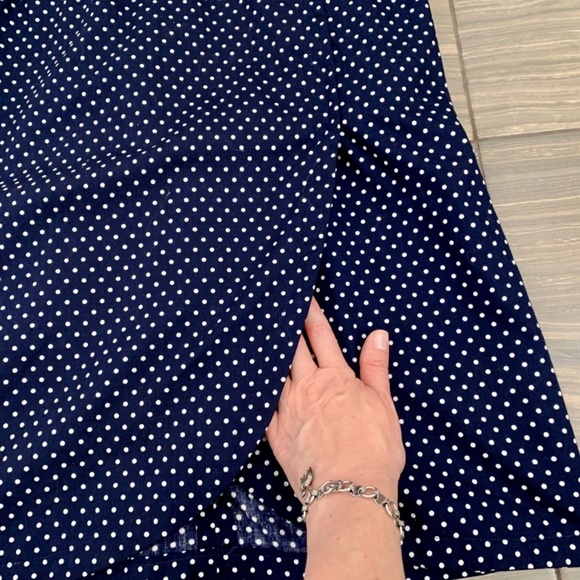 Perfect Retro Polka Dot Dress Navy Blue Size S - Picture 7 of 13